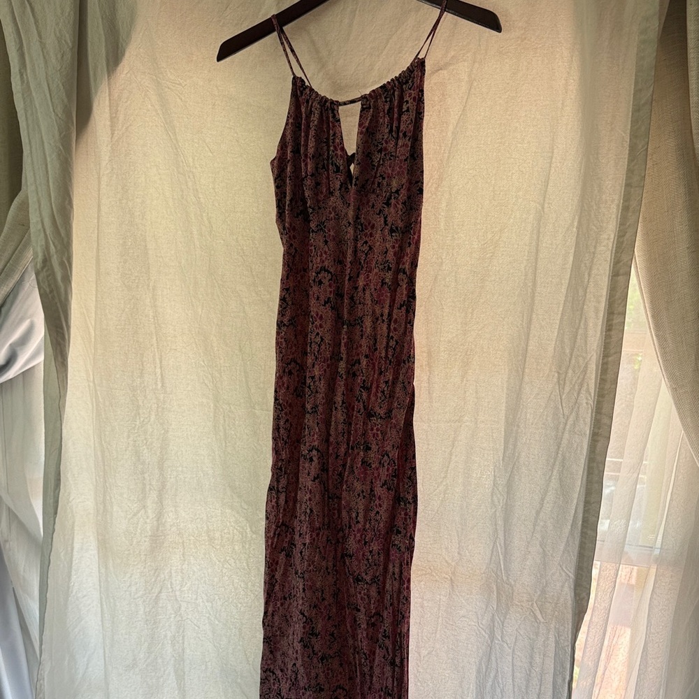 Free People Floral Slip Dress - Elegant Spaghetti Strap